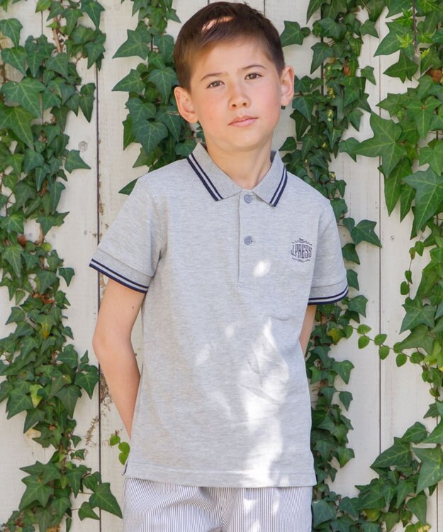 J.PRESS KIDS 【140-170cm】カノコ 半袖ポロシャツ グレー系