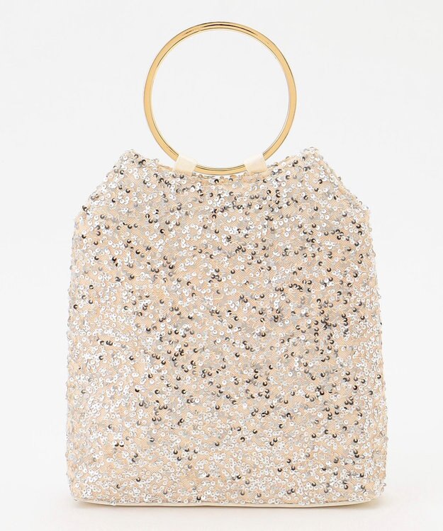 ANY SIS 【2WAY】リングメタルスパンコール ショルダーバッグ シルバー系