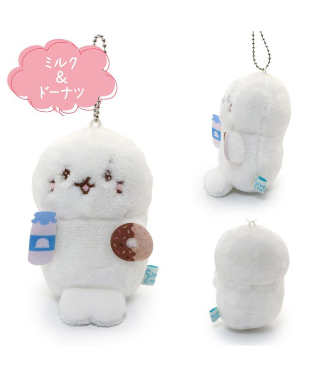 Mother garden しろたん すきなもの キーホルダー 《ミルク＆ドーナツ》 単品 ミルク＆ドーナツ