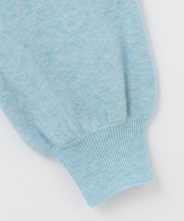 SHARE PARK LADIES ソフトタッチパフスリーブニット スカイブルー