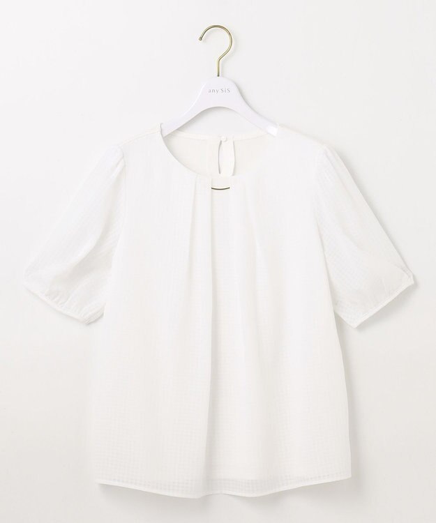 ANY SIS 【吸水速乾・UVケア・接触冷感】コンフォートジャージー ブラウス オフ