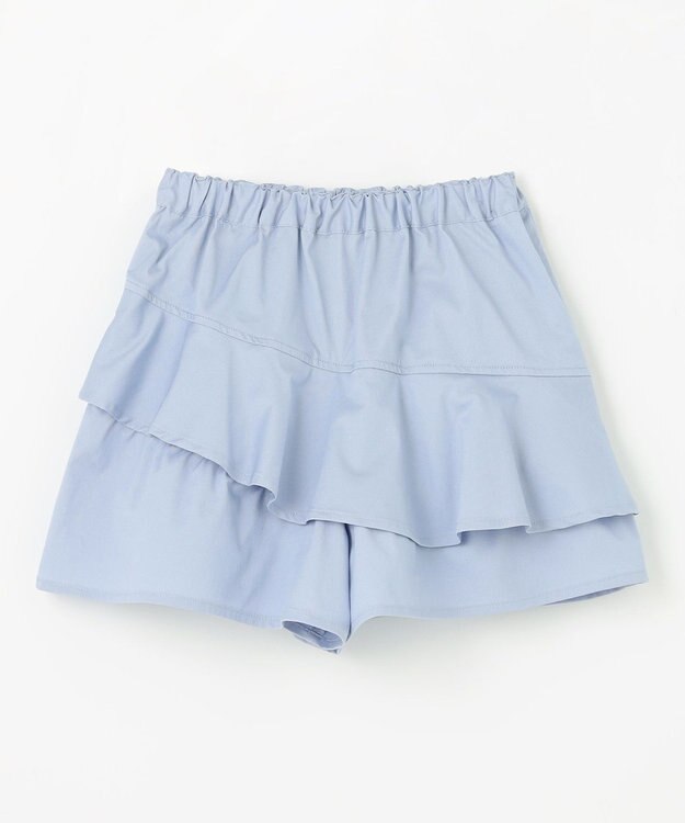 組曲 KIDS 【110-140㎝】アシンメトリーフリル キュロット サックスブルー系