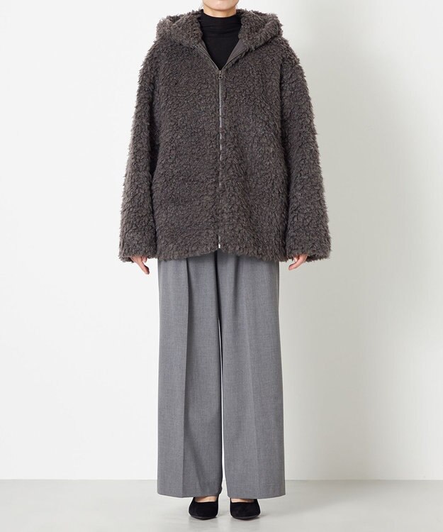 NAVE 【ReNAVE】プードルボア ジャケット チャコール系