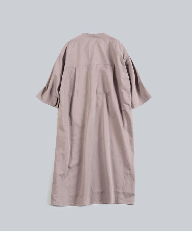 WHITE MAILS 【WOMEN】COTTON PAPER SOFT TWILL ワイドスリーブドレス パープル