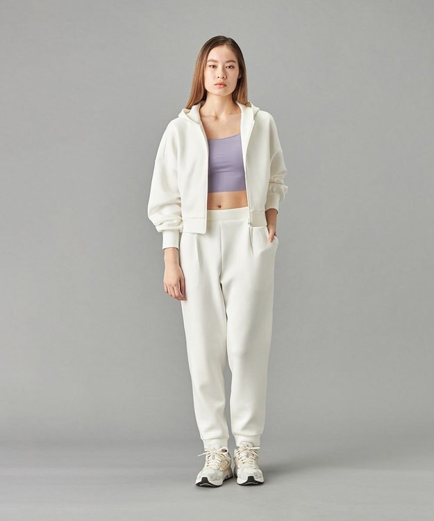 Chacott ダンボールフルジップフーディー オフホワイト