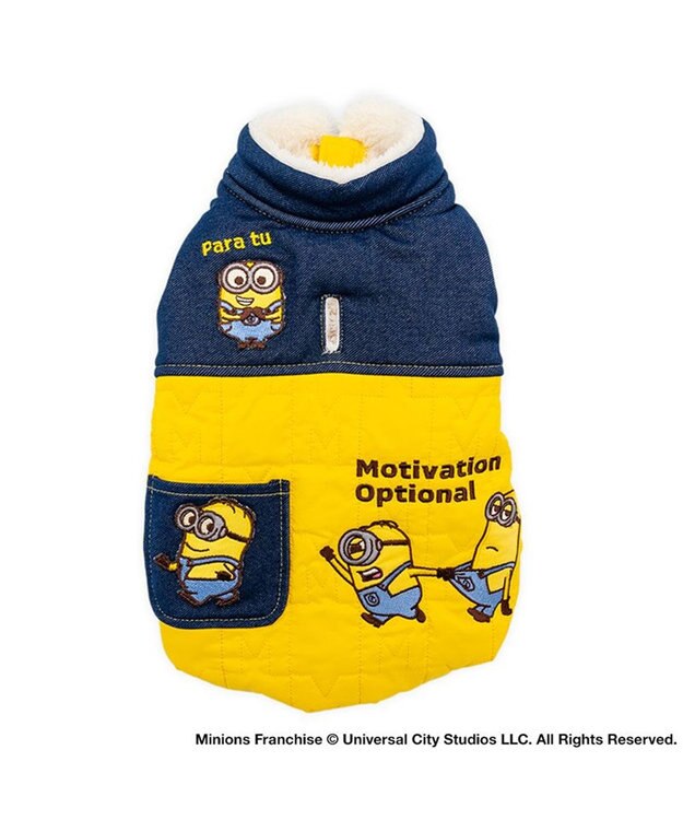 PET PARADISE ミニオン ボブ 遠赤外線 脇開き ベスト 小型犬 イエロー