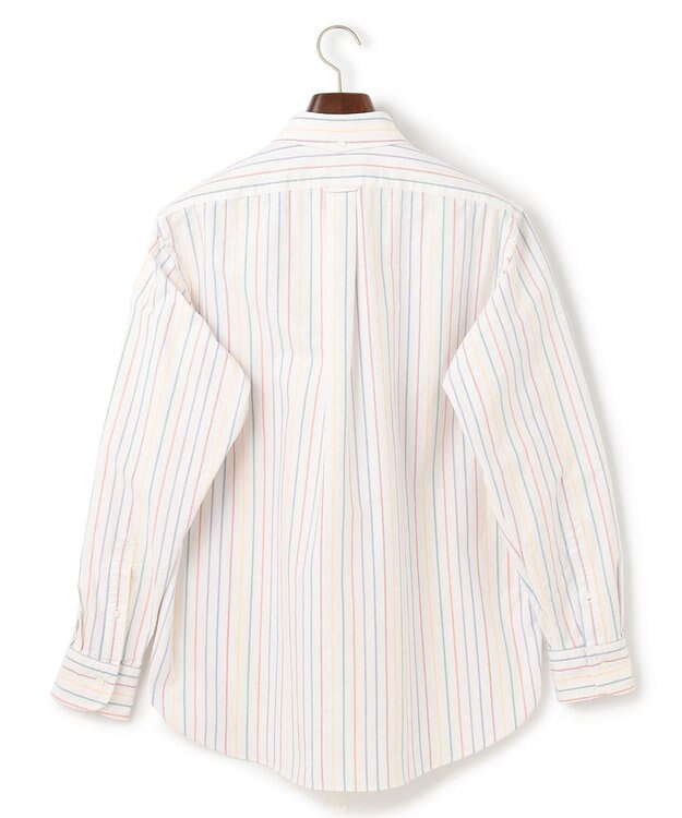 J.PRESS MEN コットンオックス マルチストライプ シャツ / ボタンダウン ホワイト系1