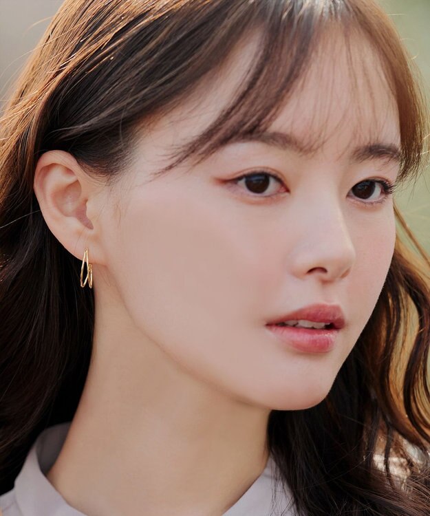 Tiaclasse 【金属アレルギー対応】ダブルラインカーブピアス ゴールド