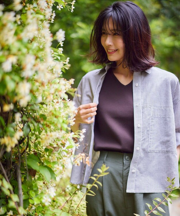 ANY 【前後2WAY/アンチピリング/洗濯機可】ノースリーブニット ブラウン