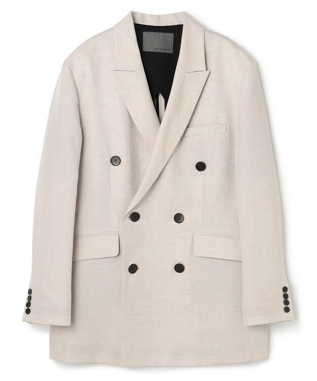 uncrave テンセルライトリネン ビッグジャケット フラックス（佐藤晴美さん着用）