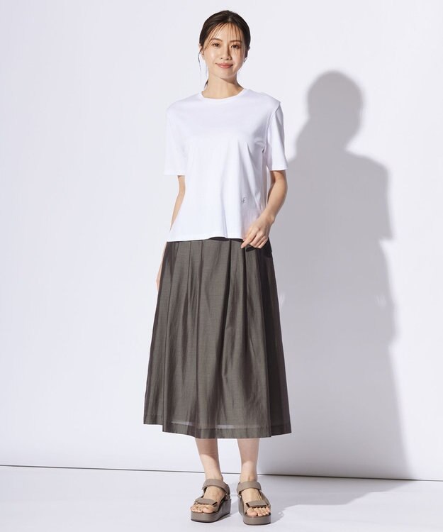 J.PRESS LADIES S ロゴ Tシャツ ホワイト系