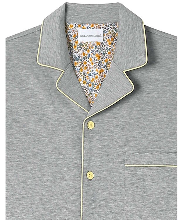 une nana cool 【綿100％】やわらか天竺メンズパジャマ　ＭＡＤＥ　ＷＩＴＨ　ＬＩＢＥＲＴＹ　ＦＡＢＲＩＣ GY