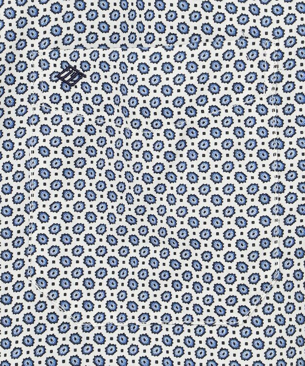 JOSEPH ABBOUD 【エコ素材】 ヘキサゴンジオメトリックパターン シャツ サックスブルー系5