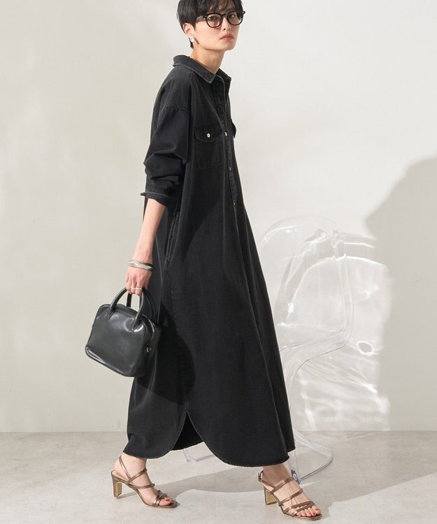 AMERICAN HOLIC 【WEB限定】デニムワンピース Black