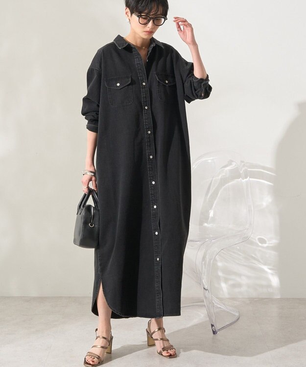 AMERICAN HOLIC 【WEB限定】デニムワンピース Black