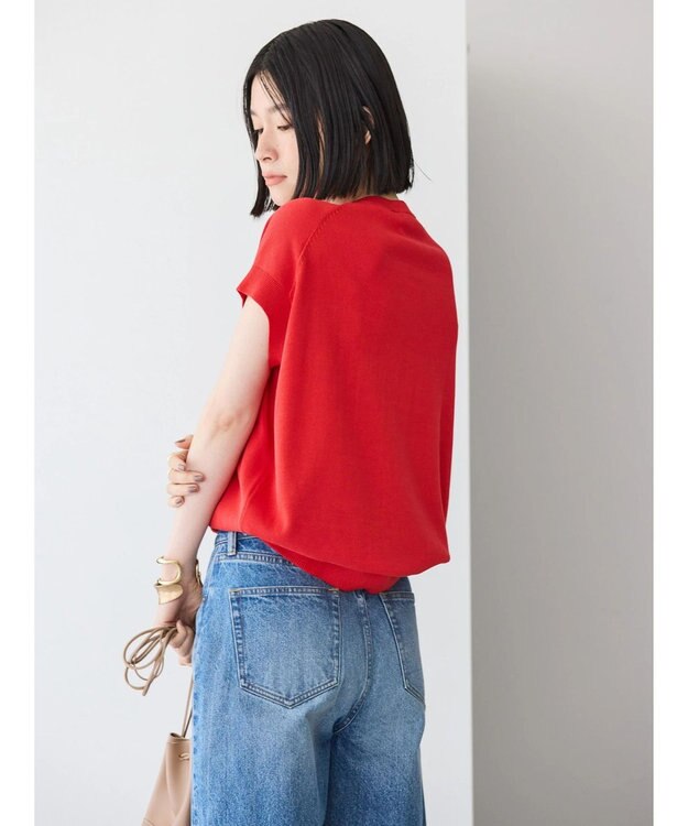 AMERICAN HOLIC フレンチスリーブニットプルオーバー Red