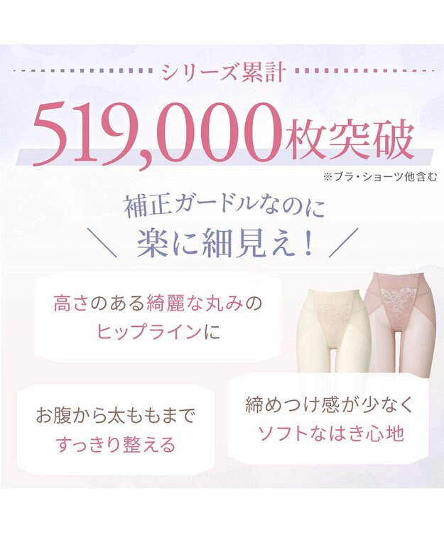 BRADELIS New York 【BRADELIS NewYork peace】　細く見えるガードル23 ヌーディピンク