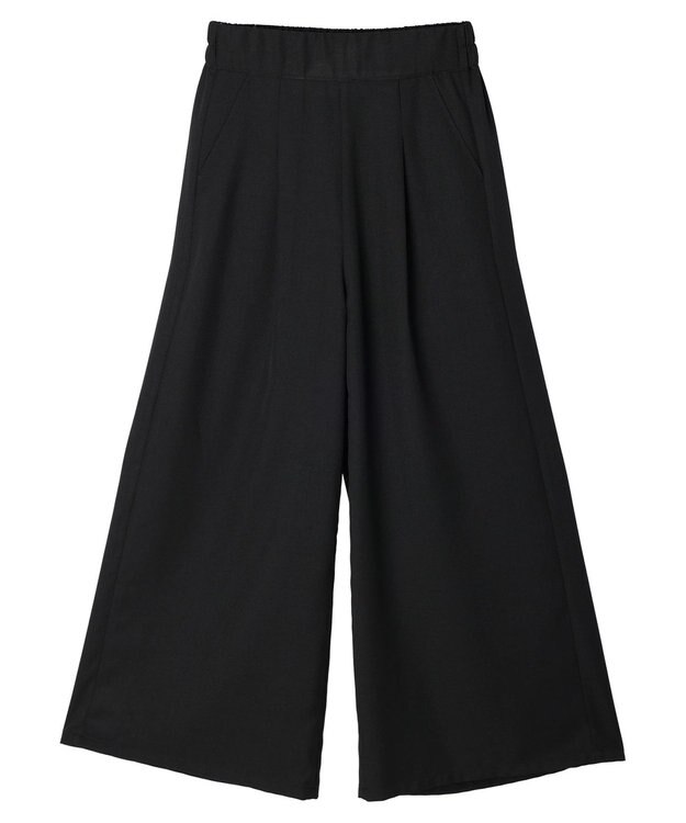 Green Parks ・ＥＬＥＮＣＡＲＥ　ＤＵＥ　リネンライクワイドパンツ Black