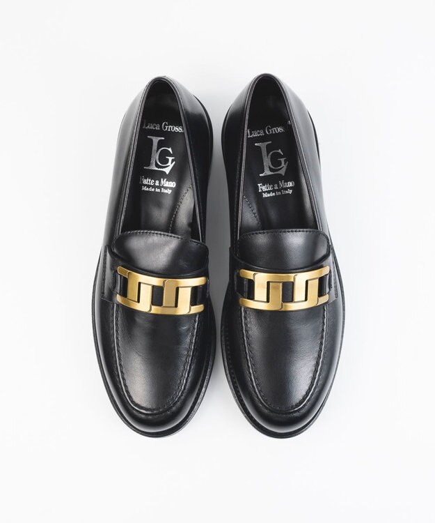 BONTRE 【Oggi 2月号掲載】【LucaGrossi/ルカグロッシ】幾何学ビットローファー/K072M-UA ブラック