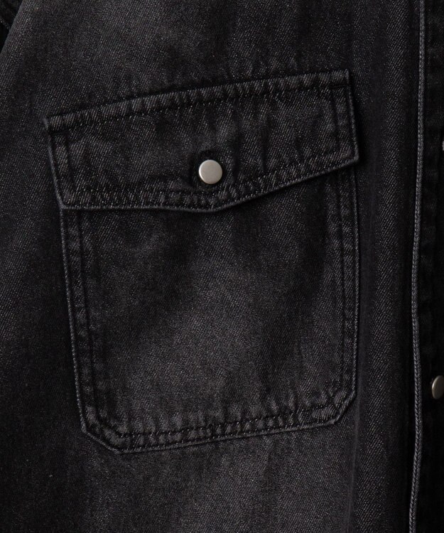 WEGO 【ユニセックス着用ITEM】 デニムBIGシャツ（LS） デニムブラックソノタ