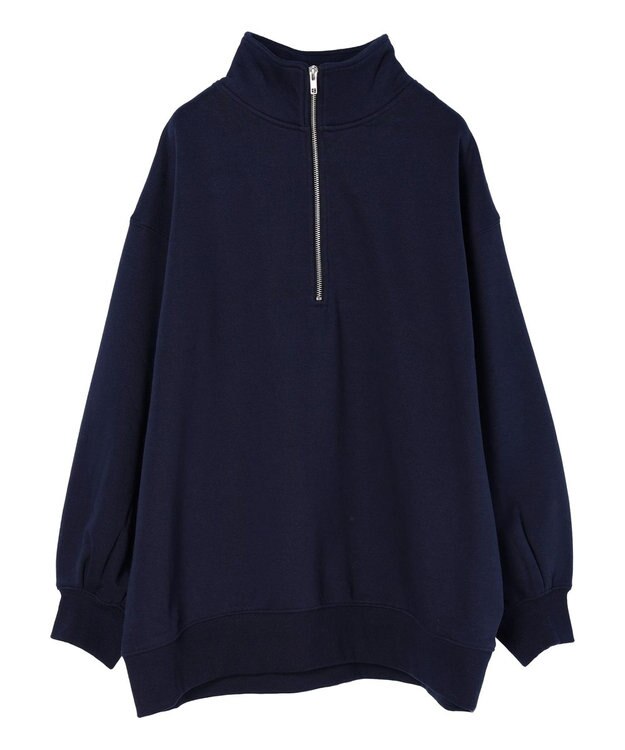 Green Parks ・ＳＵＧＡＲ　ＳＰＯＯＮ　ウラキモウハーフＺＩＰスウェット Navy
