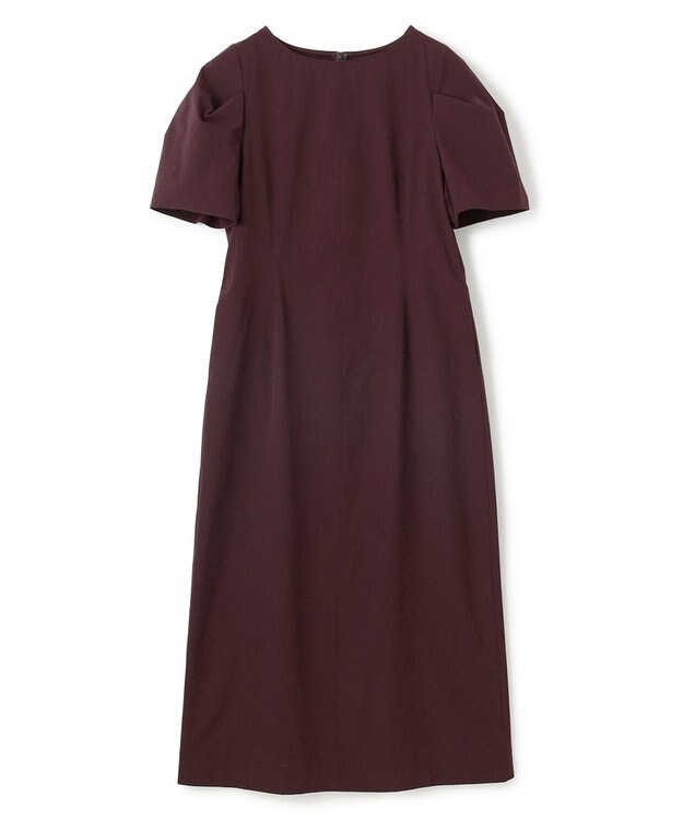 UNFILO L 【mi-molletコラボ】FINE MOVE Iラインワンピース バーガンディ