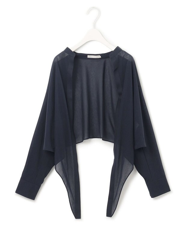 ICB 【洗える・接触冷感・UVケア】３WAYセットブラウス ネイビー系