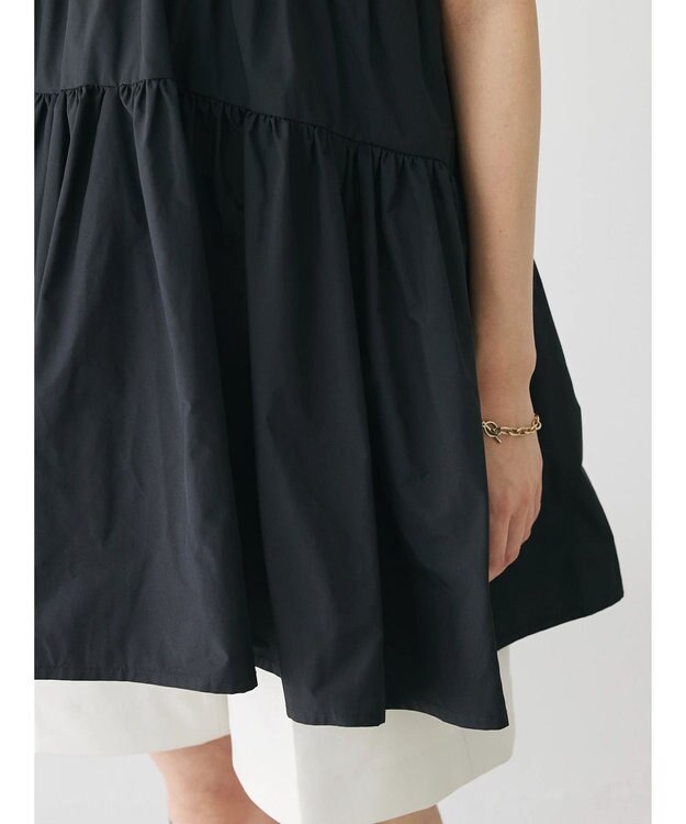 Green Parks コルセット風ミニワンピース Black