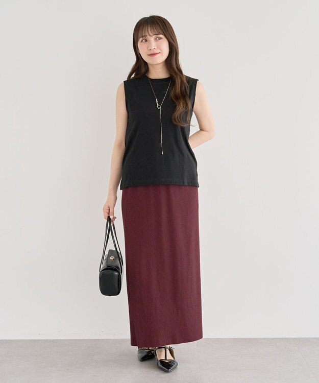 Green Parks ・ＥＬＥＮＣＡＲＥ　ＤＵＥ　リブナロースカート Bordeaux