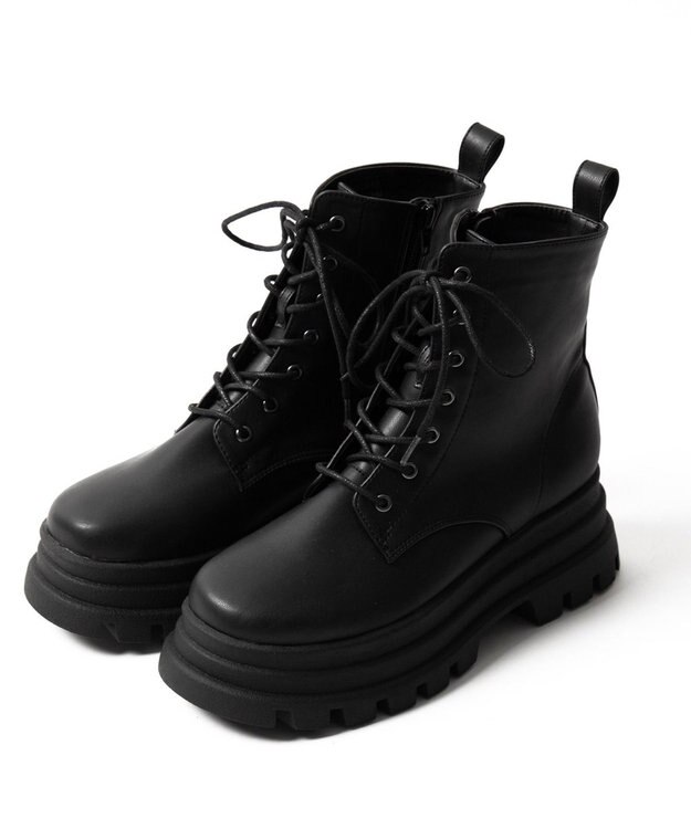 WEGO レースアップショートブーツ ブラック