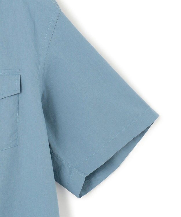 J.PRESS YORK STREET 【UNISEX】コットンボイル オープンカラーシャツ ダルブルー系