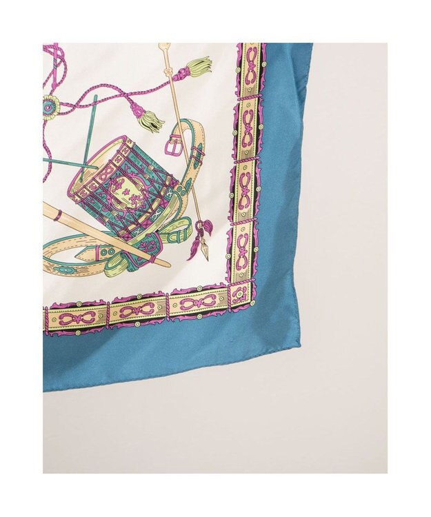 UNBILLION カカトゥ kakatoo / マーチングバンド柄シルクスカーフ ブルー