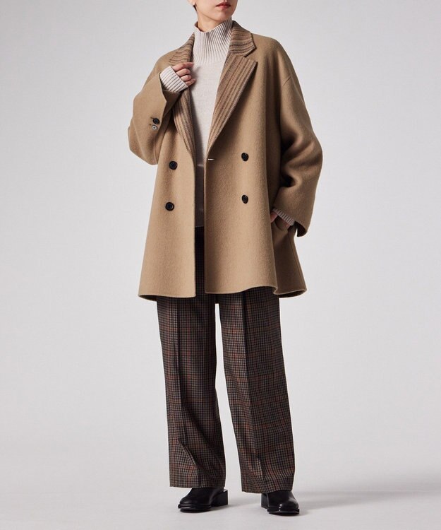 Paul Smith シグネチャーストライプ ダブルフェイス コート キャメル