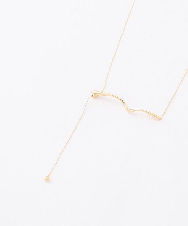 ANY ウェーブトップラリエットネックレス ゴールド