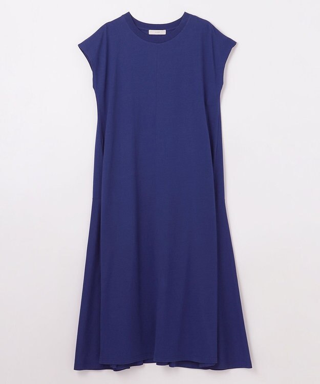 ANY 【洗濯機可】フレンチスリーブワンピース ロイヤルブルー