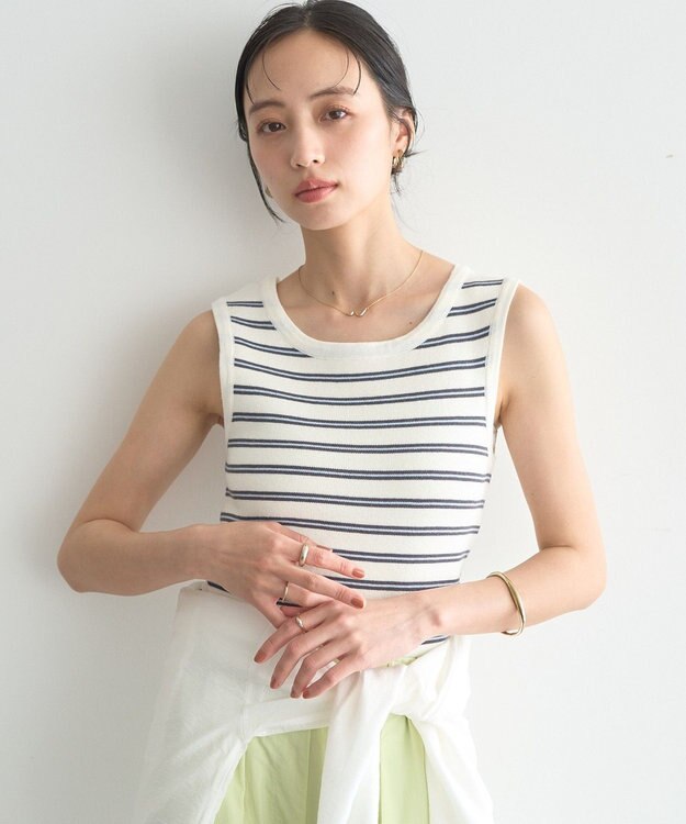 earth music&ecology ニットタンクトップ Ivory