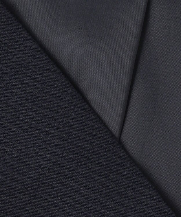 J.PRESS LADIES L 【洗える】T/Rアルガンシルク ノーカラー ジャケット ネイビー系