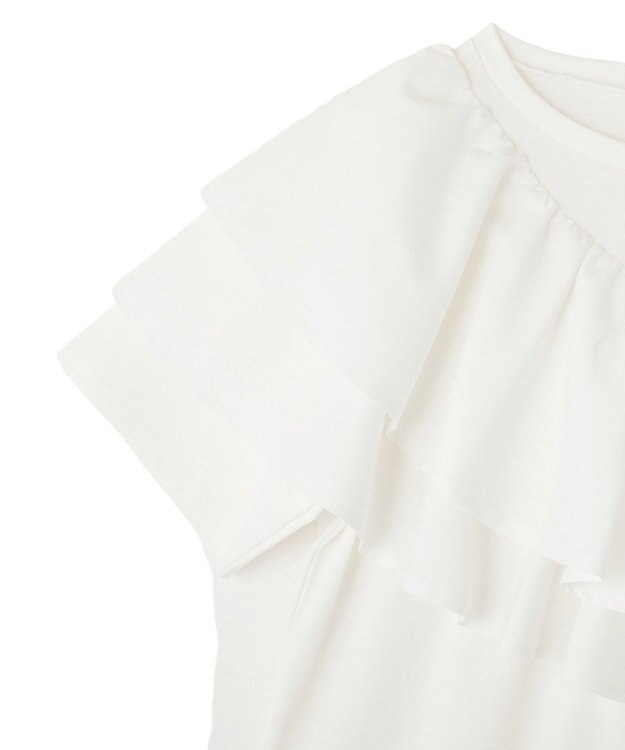 earth music&ecology 【接触冷感】フリルプルオーバー Off White