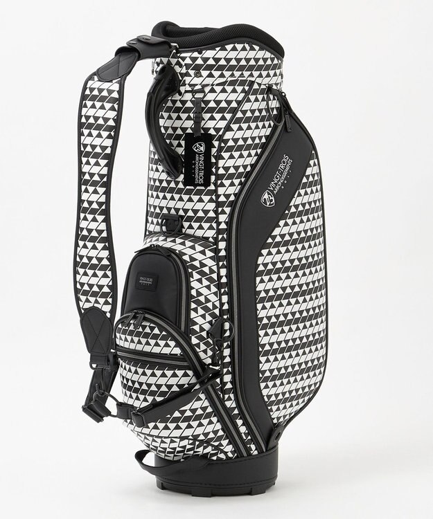 23区GOLF 【UNISEX】フラッグ総柄キャディバッグ　他と被らないデザイン ブラック系5