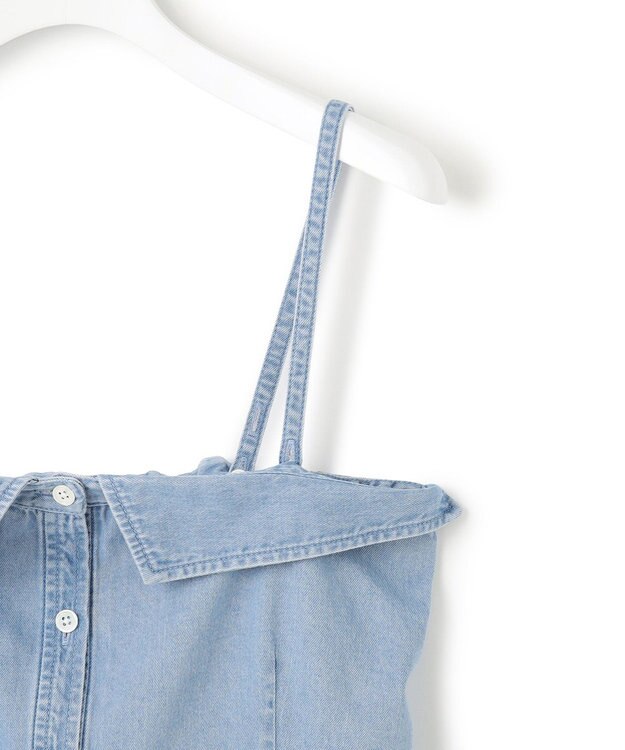 23区 【洗える】ライトダンガリー ビスチェ ライトインディゴ