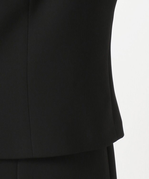 自由区 FORMAL 【洗える/縦横ストレッチ】セオプラスエス横二重ジャケット＋ワンピース ブラック系