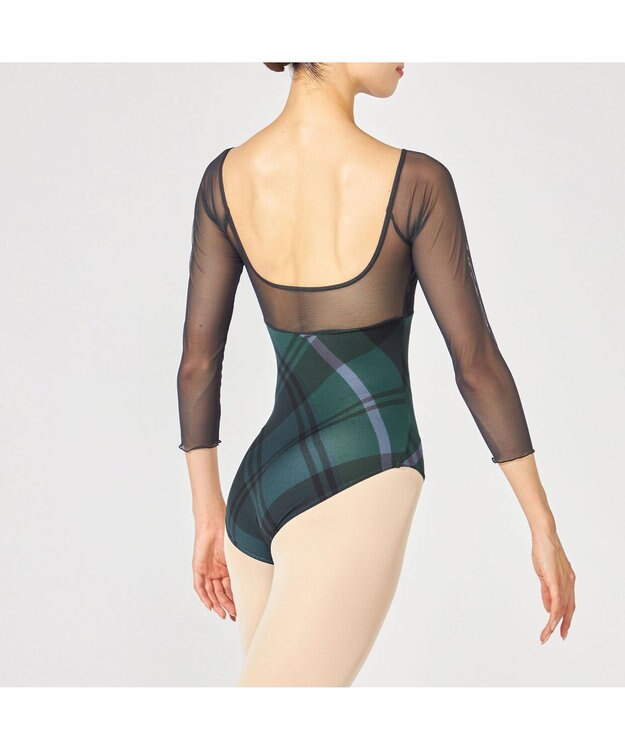 Chacott 7分袖レオタード コバルトブループリント