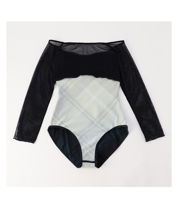 Chacott 7分袖レオタード コバルトブループリント