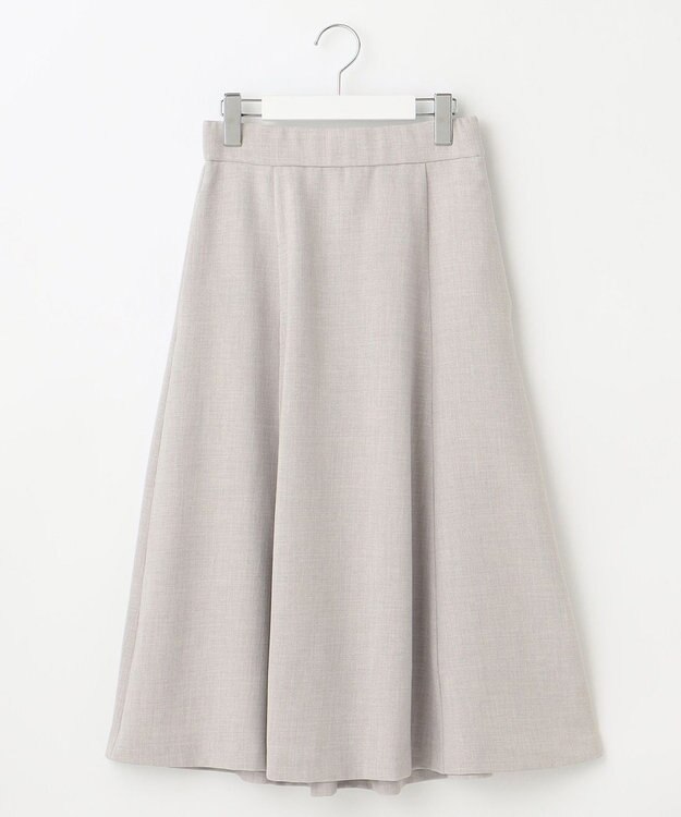 Feroux 【洗える】パールボタンジャケット×スカート セットアップ ライトグレー系