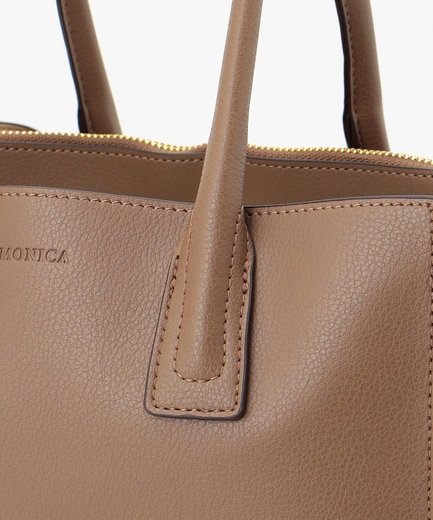 LA BAGAGERIE 【MONICA】アコーディオンスクエアトートM チョコ