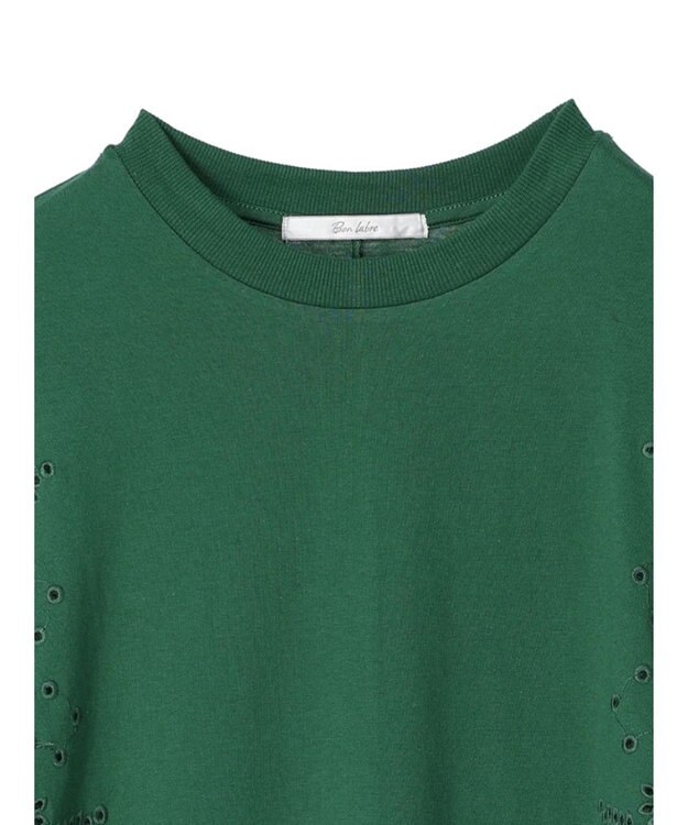 Green Parks Ｂ．サイド刺繍カットプルオーバー Black