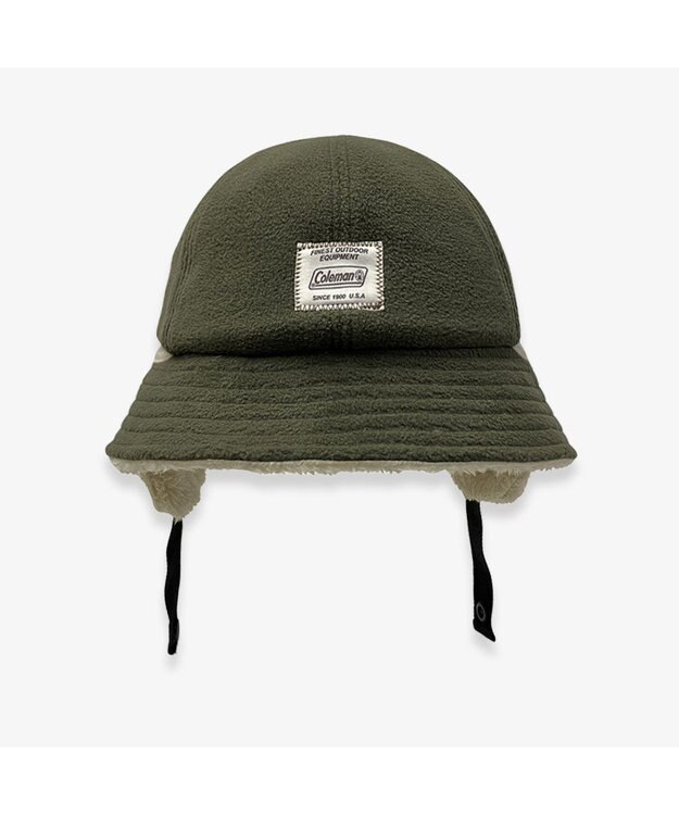 林八百吉商店 Coleman　キッズ　２way耳付きフリースメトロハット カーキ