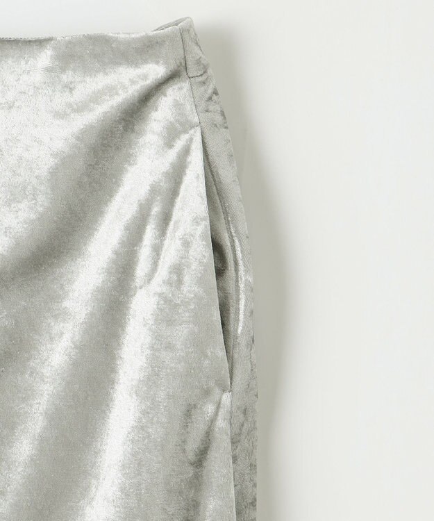 NAVE 【ReNAVE】クラッシュベロア スカート ライトグレー系