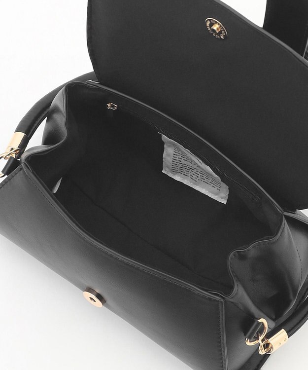 LA BAGAGERIE 【maison vert】 【軽量2WAY】ワイドリボンフラップバッグ ブラック