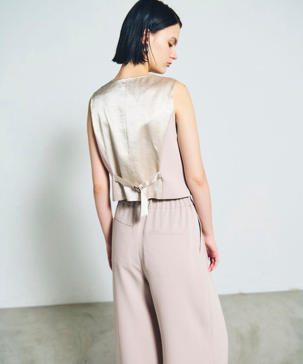 GRACE CONTINENTAL トリアセショートジレ ベージュ